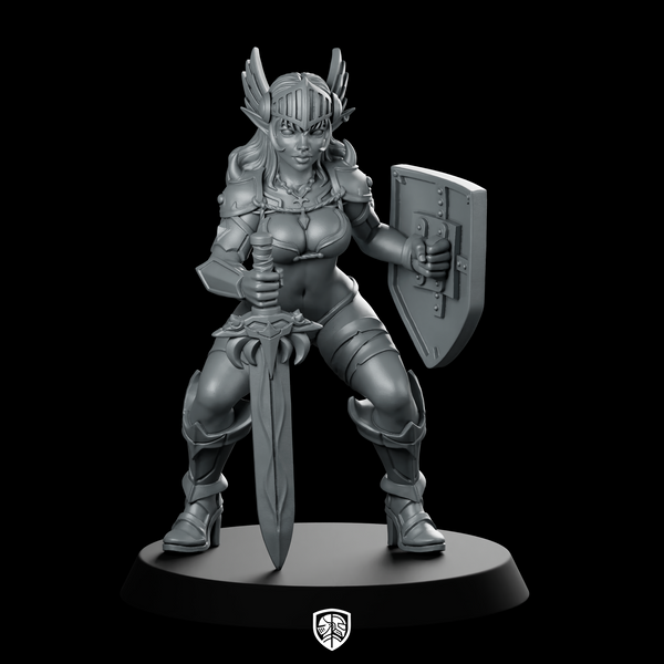 Girl With Shield Miniature Valkyrie Warrior