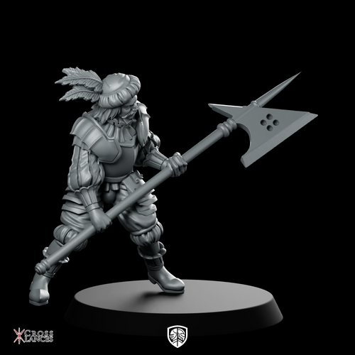 Glitzburg Halb 2 Miniature Halberdier Mercenary