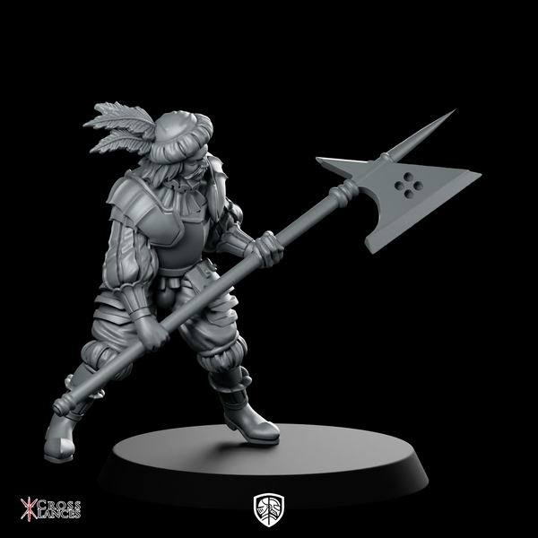 Glitzburg Halb 2 Miniature Halberdier Mercenary