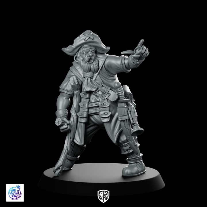 Godoy (Old Bucaneer) Miniature Pirate Captain Peg
