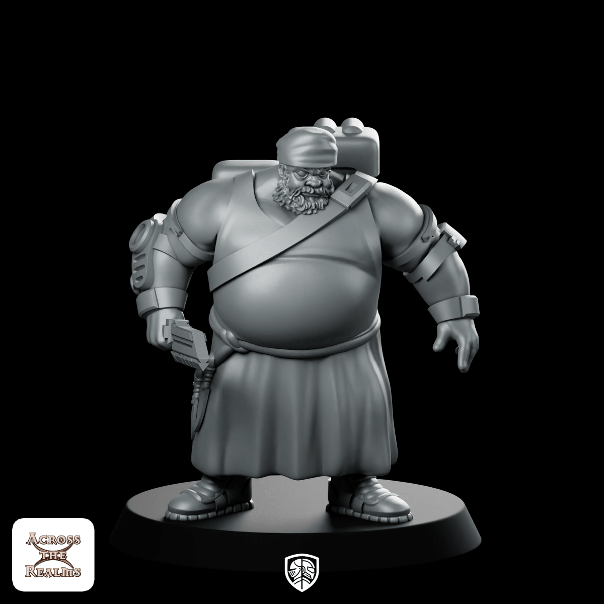 Grimdark Chef 2 Miniature Field Medic Augmetic - Across The Realms - We Print Miniatures