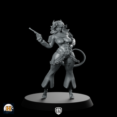 Hex Gunslinger Miniature Demon Revolver Sorceress