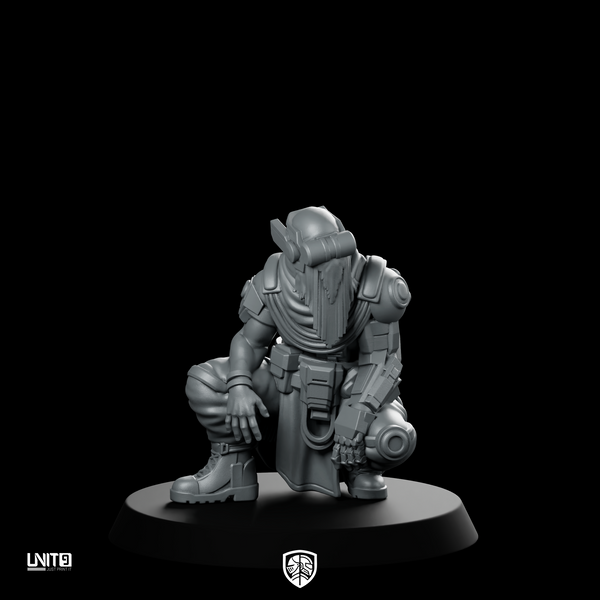 Hollow Skull 7V2 Miniature Crouching Sci Fi