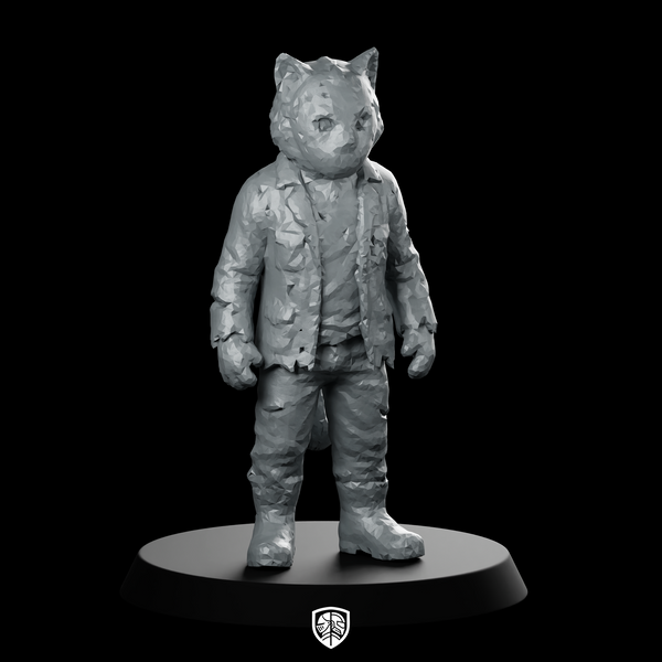 Horror Cat Character 3D Model Miniature Tabaxi