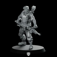 Human Colonial Marine Pfc Draydon Commando Gunner - Papsikels Miniatures - We Print Miniatures