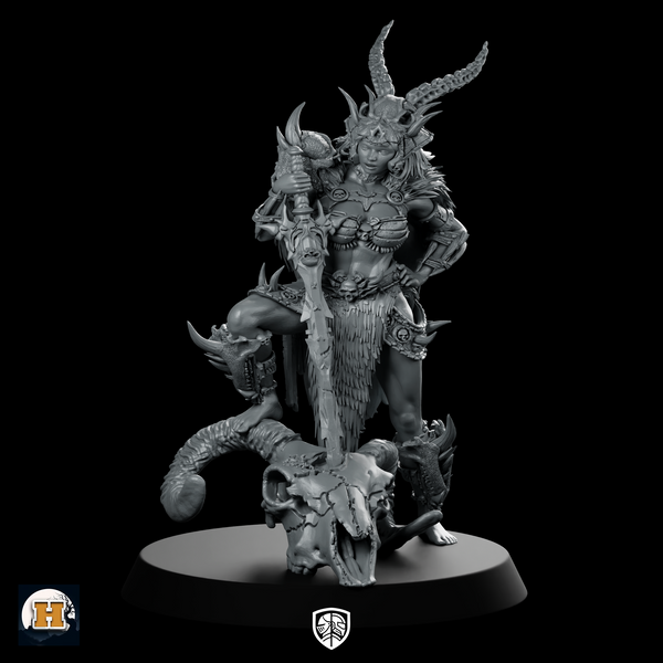 Ilyara 32Mm Miniature Horned Huntress Demon Slayer