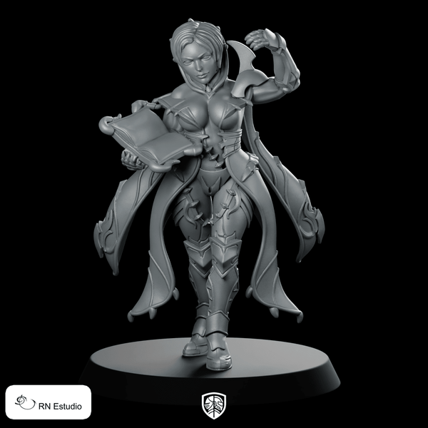 Inaria One Piece Miniature Arcane Sorceress Scholar - RN Estudio - We Print Miniatures