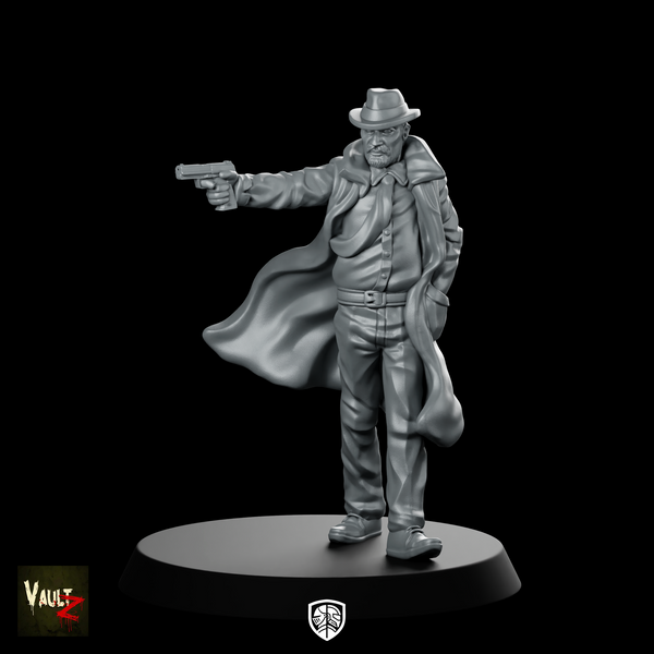 Jeffrey Miniature Trenchcoat Detective Gunman Survivor