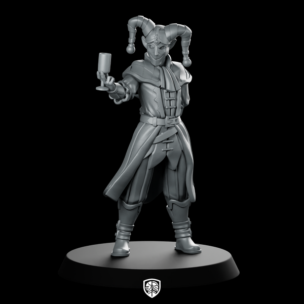 Jester01 Miniature Jester Bard