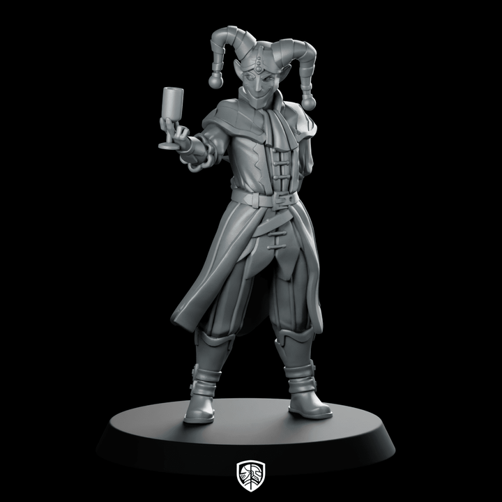 Jester01 Miniature Jester Bard