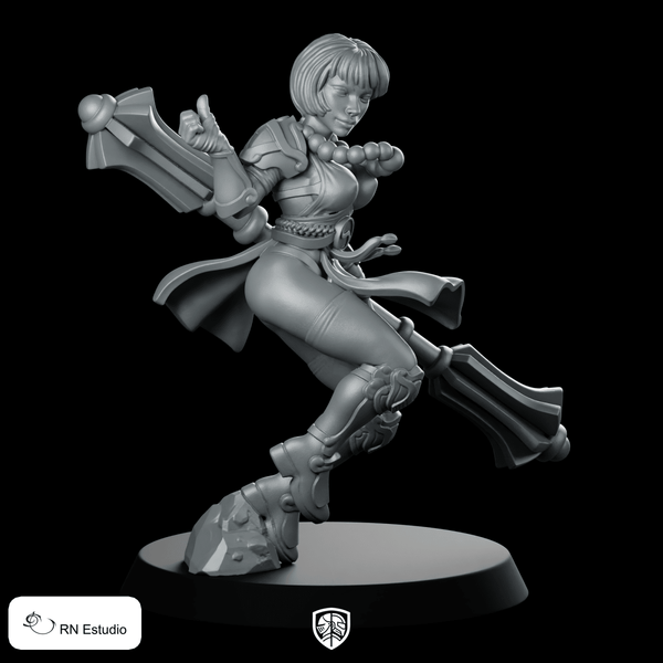 Jina One Piece Miniature Monk Heroine - RN Estudio - We Print Miniatures
