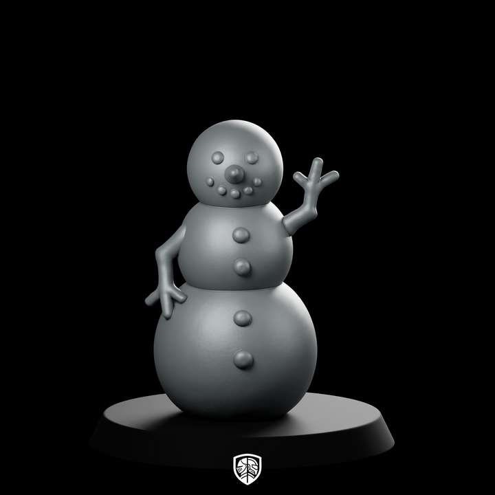 Jolly Snowman Miniature Waving Winter Character