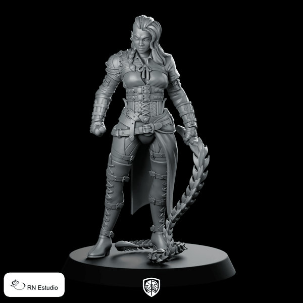 Kaela Steelshadow Miniature Thornblade Huntress - RN Estudio - We Print Miniatures