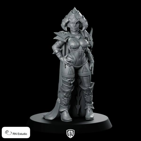 Karitza Miniature Horned Sorceress - RN Estudio - We Print Miniatures