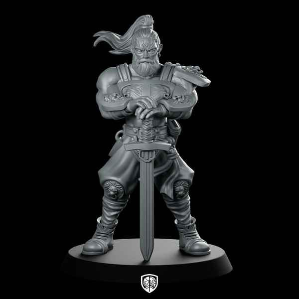 Kensai (Blademaster) Miniature Barbarian Warrior