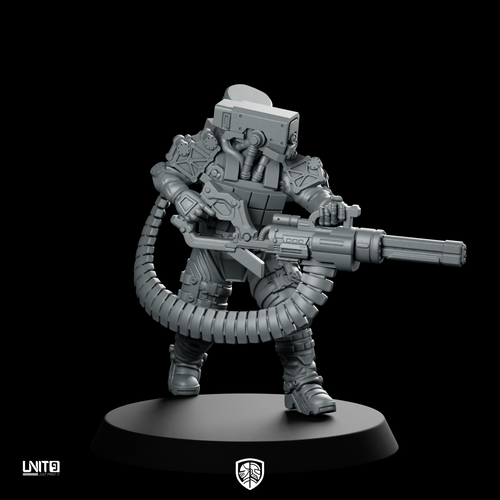 Kensei 5V1 Miniature Armoured Soldier Heavy Gunner