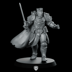 King Armor02 Miniature Crowned Knight Paladin - Galaad - We Print Miniatures