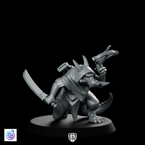 Kobold Assassins B Miniature Ratfolk Rogue Crossbow