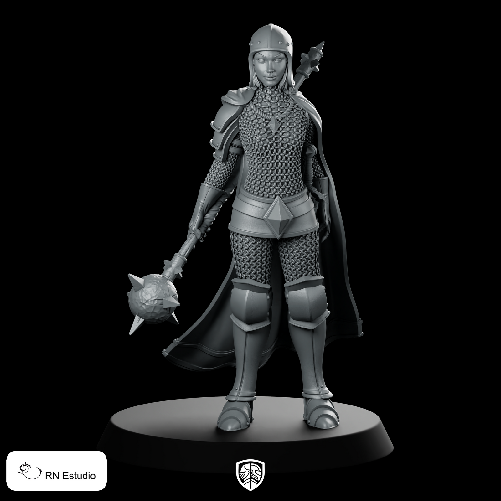 Laima Vykindaite High Warden Miniature Armoured Macewoman