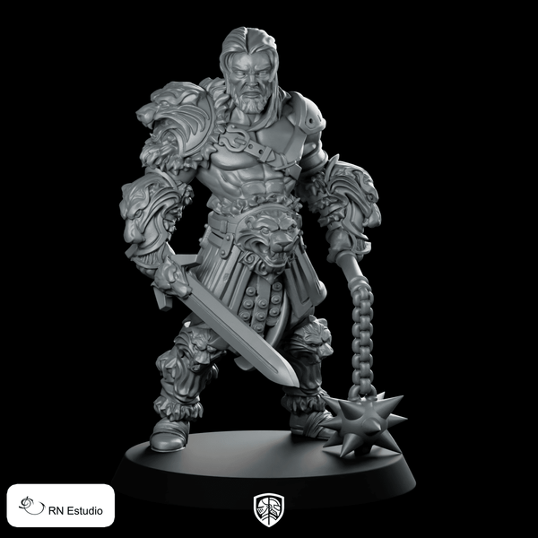 Lionel Miniature Lion Armour Gladiator - RN Estudio - We Print Miniatures