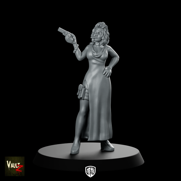 Lisa WPM Miniature Zombie Gangster Gunslinger Female
