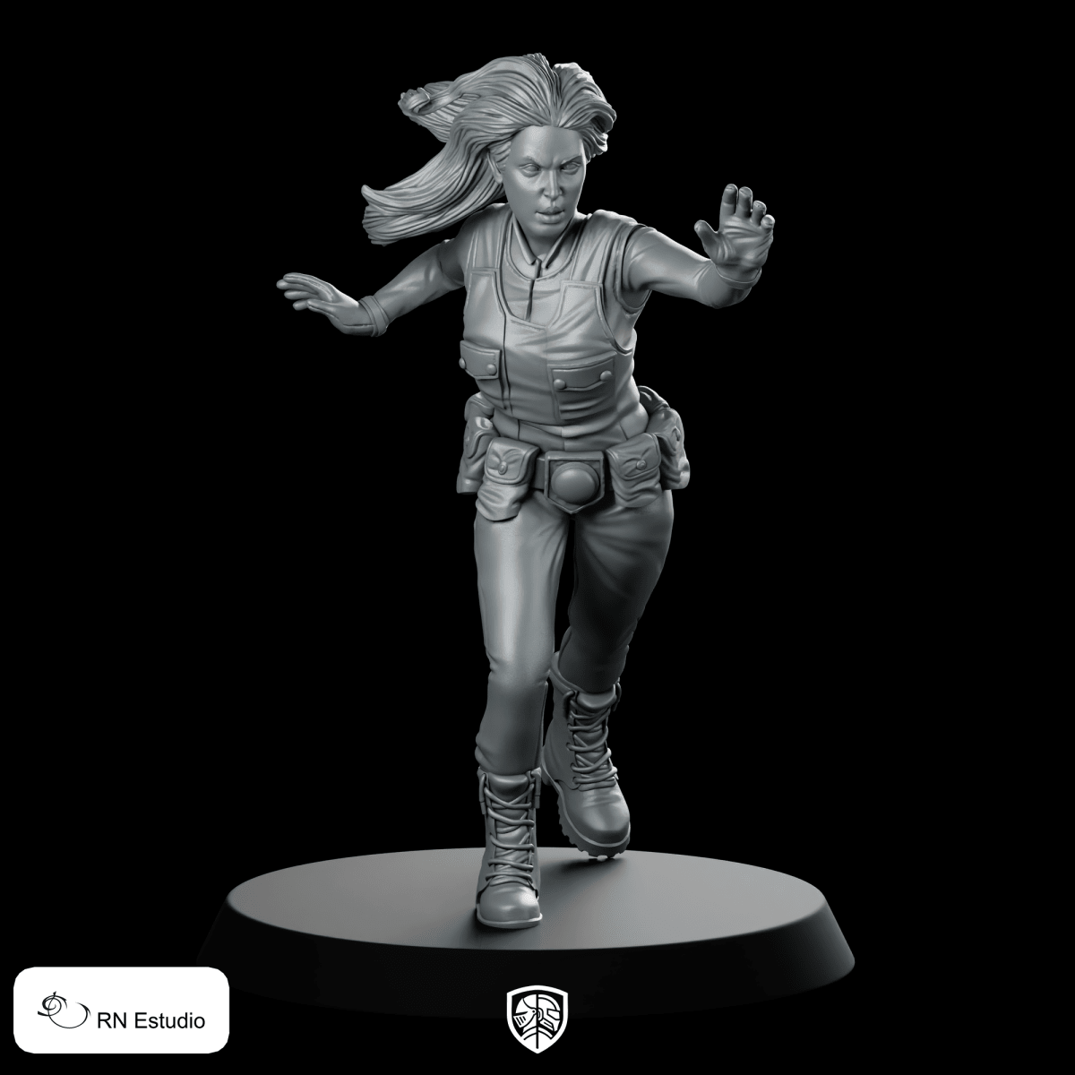 Liz Sherman Miniature Windblown Adventurer - RN Estudio - We Print Miniatures