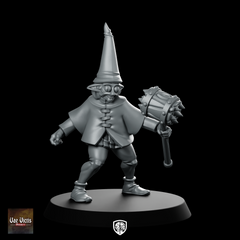 Lutin Miniature Gnome Warlock Spiked Mace Pointed