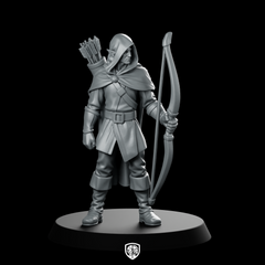 Male Half Elf Ranger With Longbow Miniature