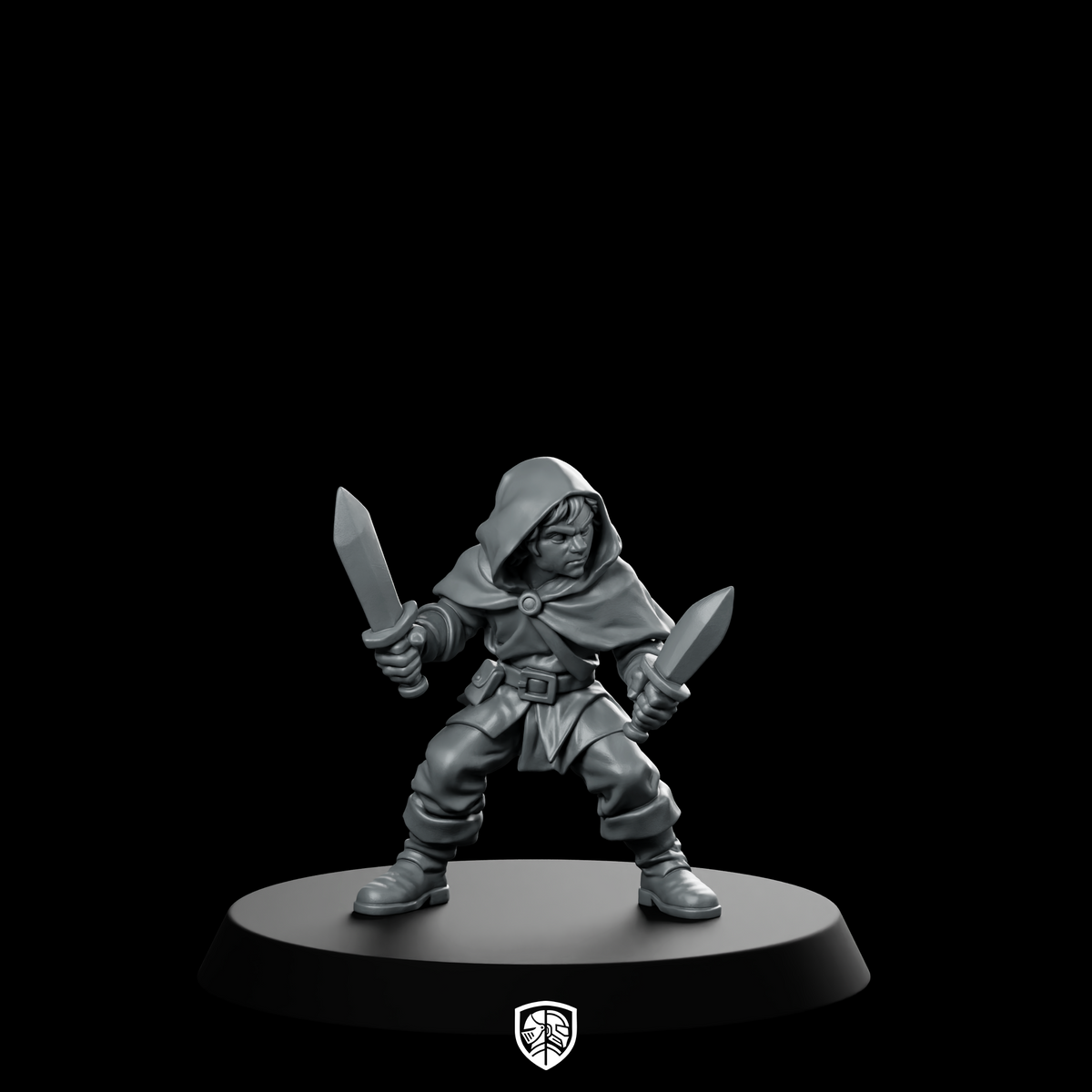 Male Halfling Rogue With Short Sword Miniature
