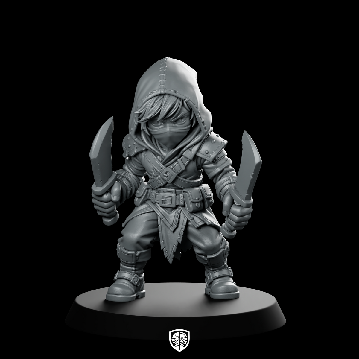 Male Human Rogue With Twin Daggers Miniature