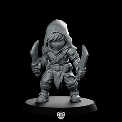 Male Human Rogue With Twin Daggers Miniature