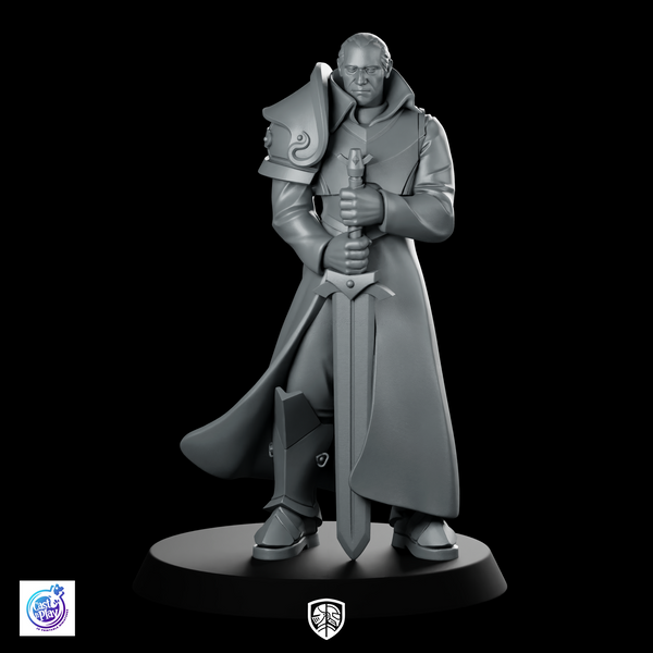Militia General Miniature Armoured Knight Swordsman