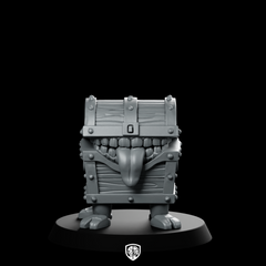 Mimic Chest With Tongue Out Miniature Monster