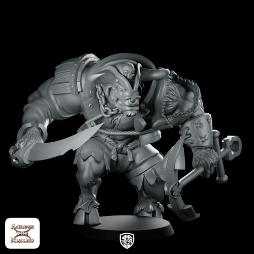 Minotaur Bucaneer Miniature Minotaur Pirate - Across The Realms - We Print Miniatures