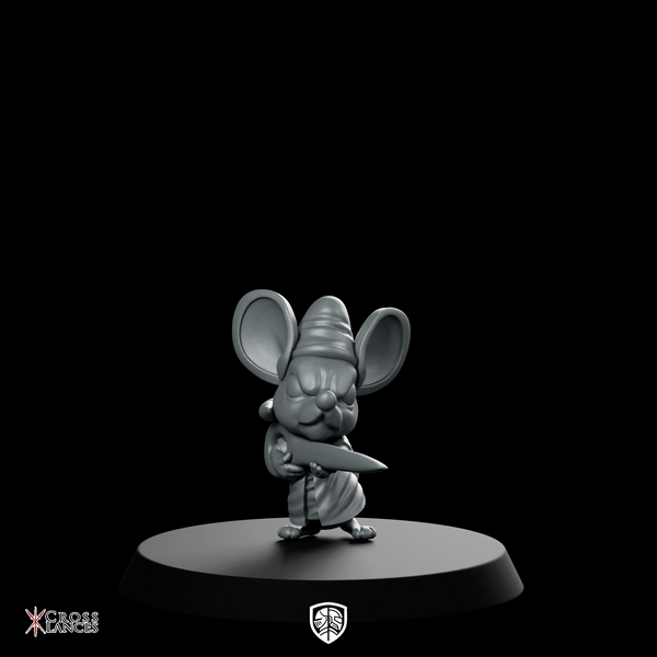 Mouse2 Miniature Mouse Wizard Rogue Dagger