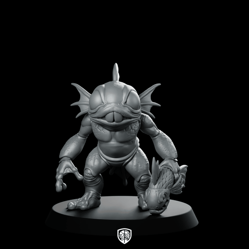 Murky Miniature Axolotl Warrior - RN Estudio - We Print Miniatures