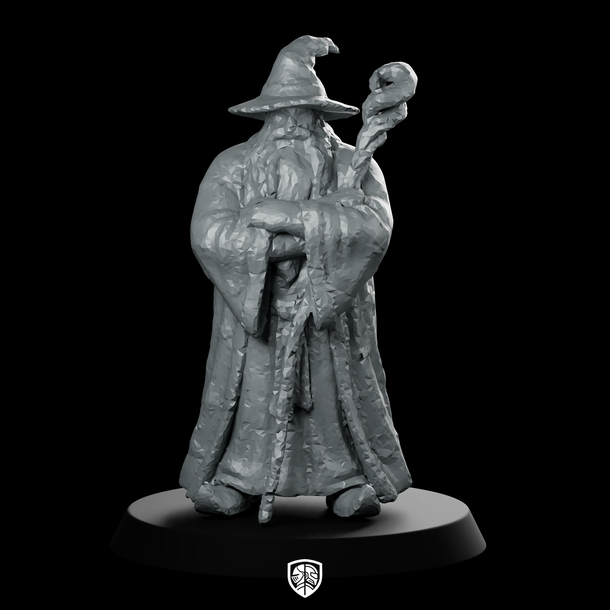 Night Wizard Statue 3D Model Wise Old
