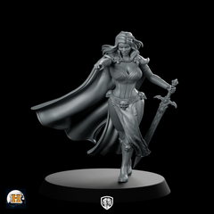 Nocthra Miniature Sorceress Swordswoman Skull Warrior