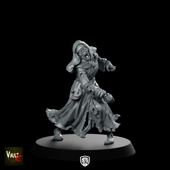 Nun Zombie 2 Miniature Undead Zombie