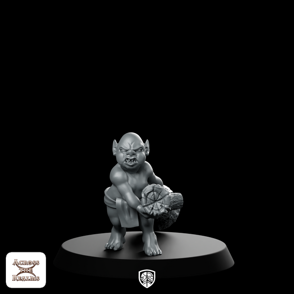 Ogre Baby Miniature Goblin Woodcutter