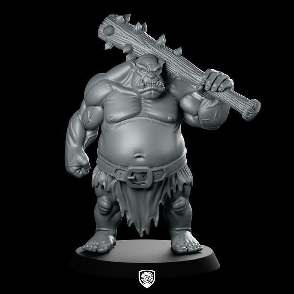 Ogre With Spiked Club Miniature Brute Bruiser