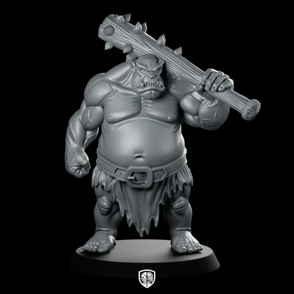 Ogre With Spiked Club Miniature Brute Bruiser