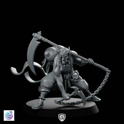 Oni Scythe A Product Render Miniature Oni