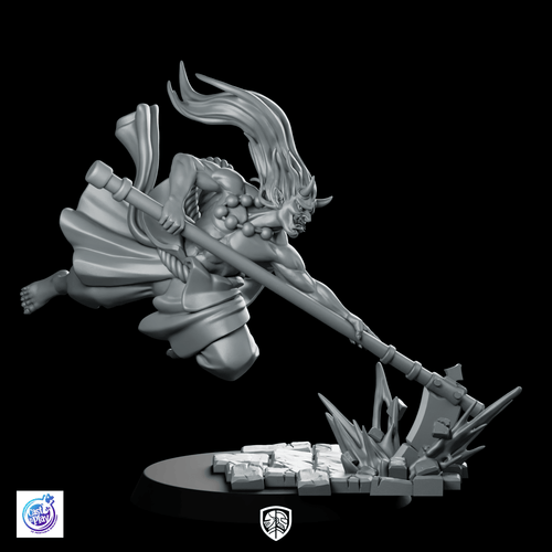 Oni Scythe B Product Render Miniature Oni - CastNPlay - We Print Miniatures