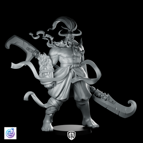 Oni War Tyrant Product Render Miniature Oni