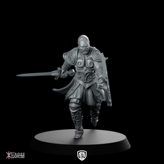 Paladin Man Miniature Sword Shield Warrior