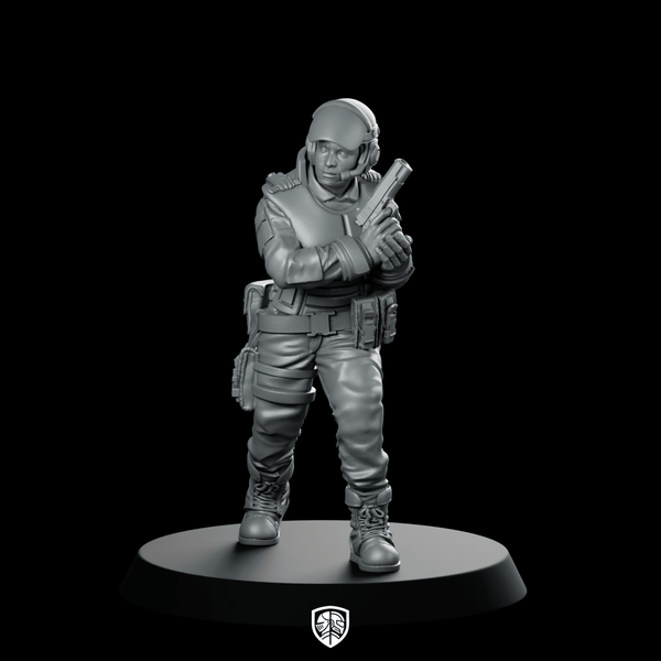 Pcpd Southern Police District Officer F Pilot - Papsikels Miniatures - We Print Miniatures