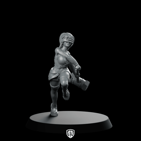 Pokster Gang Heart Breaker B Visor Operative - Papsikels Miniatures - We Print Miniatures