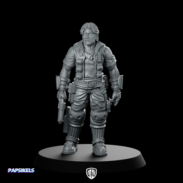 Raider Leader Miniature Pistol Wielding Wasteland Mercenary