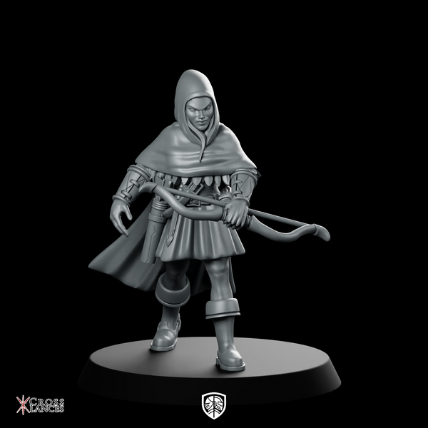 Ranger Woman Repaired Miniature Hooded Ranger Archer